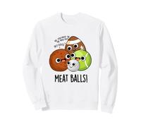 Polpette di Carne Divertente Cibo Gioco di Parole Felpa