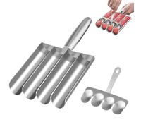 Polpette Maker Macchina, 4 Tubi Sferici per Polpette, Former per Polpette in Acciaio Inox, Polpettista con Cucchiaio, Kitchen Polpette Maker Multifunzione Cucina, Kitchen Meatball Maker