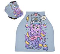 Polpo Mostro Dei Cartoni Animati Dagli Occhi Auto per Bambini Passeggino Tettoia Copri Seggiolino Copertura Infermieristica per L'Allattamento Al Seno All-In-1 Morbido Traspirante Elastica Tettuccio