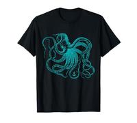 Polpo vintage Ocean Sea Life Fantastici Animali #2 Maglietta