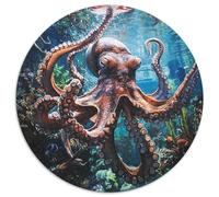 Polpo1000 Pezzi Rotonda Puzzle Marine LifePuzzle Classico Bel Regalo Per Amici Di Famiglia Edugattoivi Per Bambini Difficile1000 pezzi (67.5x67.5cm)