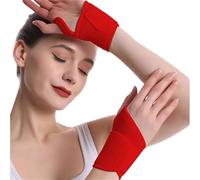 Polsiera Palestra 1 tutore for Polso Regolabile, Supporto Notte e Giorno, Uomini Donne(Red-1pcs)