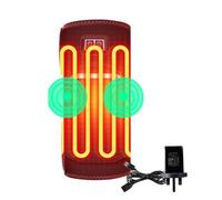 Polsiera riscaldante elettrica da polso, supporto per pollice, spina USB, regolabile, 3 temperature, per mano sinistra e destra, universale, per uomini e donne, lavabile, nero