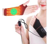 Polsiera riscaldata USB con massaggiatore, 3 impostazioni di vibrazione e calore per sindrome del tunnel carpale, tendinite e sollievo dal polso dolorante