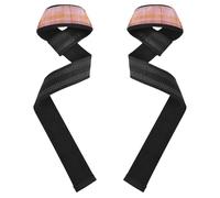 Polsiere a spina di pesce con motivo pied de poule arancione e rosa per sollevamento pesi, antiscivolo, 66 cm, per sollevamento pesi, palestra, stacco da terra, allenamento