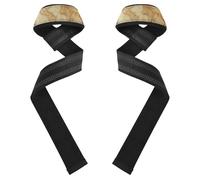 Polsiere antiche vintage per sollevamento pesi, 66 cm, imbottite, in neoprene, coppia di cinghie da palestra per sollevamento pesi, stacchi, esercizi, allenamento della forza