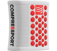 Compressport - Polsino multisport - Sweatbands 3D.Dots - Bracciale antisudore - Proprietà ultra-assorbenti - Fibre a secco rapido, bianco/rosso