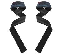 Polsiere e cinghie per sollevamento pesi, 66 cm, colore: nero, blu reale, rosso, coppia di cinghie da palestra per sollevamento pesi, palestra, stacco da terra, allenamento