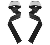 Polsiere per sollevamento pesi, antiscivolo, 66 cm, colore grigio, tinta unita, coppia di cinghie da palestra per powerlifting, allenamento della forza, bodybuilding bandas de resistencia para hacer
