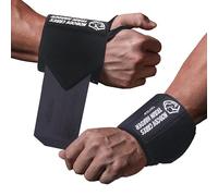Polsiere per sollevamento pesi con passante per pollice resistente, powerlifting, cross training, bodybuilding, 55,9 cm, grado professionale per allenamento in palestra, sollevamento pesi e