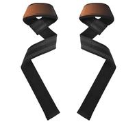 Polsiere sfumate da arancione a nero, 66 cm, coppia di cinghie da palestra per sollevamento pesi, bodybuilding, powerlifting, allenamento della forza