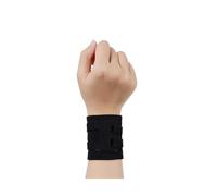 Polsiere sportive a compressione ultra sottile per basket, fitness e badminton (nero, 1 pezzo)