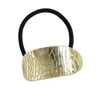 Polsini per capelli per code di cavallo, cravatta per capelli in metallo,Supporto per coda di cavallo Cravatte geometriche per code di cavallo - Polsino per capelli dorato, fascia a coda di cavallo,