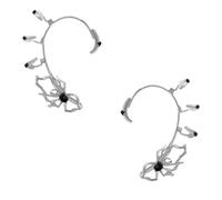 Polsini per orecchie Recluse marrone estetico scuro regolabili per l ' uso quotidiano, accessorio gotico senza piercing per eventi musicali Polsini per orecchie con ragni punk Street Styles