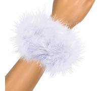 Polsini Piuma Polsini da Donna con Piume Braccialetto di Piume per Donna Manicotti da Polso Braccialetti a Scatto Manicotti di Piume per la Festa di Carnevale Halloween Cosplay