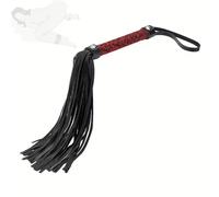 Polsini regolabili in pelle PU foderati di peluche e frusta con nappe, polsini e frusta per giochi di ruolo