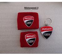 POLSINI SERBATOIO OLIO FRENI E FRIZIONE DUCATI NERI + PORTACHIAVI