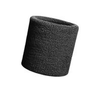 Polsini Sudore 1/2PC Asciugamano Sport Polsini Tennis Fasce Antisudore Polsiere for Basket Pallavolo Padel Fitness Fasce Antisudore Polsino Fascia Polsiera(Black,1PCS)