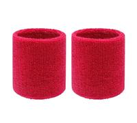 Polsini Sudore 2 pezzi di asciugamano da basket, polsini da tennis, fasce sportive da palestra, fasce antisudore, polsini da pallavolo, polsini for uomo e donna(Rose Red)