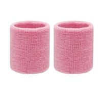 Polsini Sudore 2 pezzi di asciugamano da basket, polsini da tennis, fasce sportive da palestra, fasce antisudore, polsini da pallavolo, polsini for uomo e donna(Pink)
