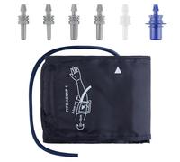 Polsino di ricambio per pressione sanguigna extra large, regolabile, per adulti, con 6 connettori, compatibile con la maggior parte dei monitor BP (L)