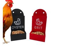 Polsino Grit Feeder, Poultry Feed Trough, Hangable Feeder, Easy Mount Design, Weather-Resistant Material, 2 pezzi Set, Great for Backyard Farms, Ducks, Chickens, Outdoor Feeding