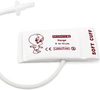 Polsino monouso per la pressione arteriosa veterinaria con connettore BP 05 per cani e gatti, 8-15 cm, tubo singolo di ricambio NIBP Neonate Cuff