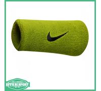 Nike Swoosh Wristbands Doublewide Polsino Tennis, Giallo Fluo/Nero