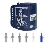 Polsino per pressione sanguigna extra large, universale, XL (22-52 cm), compatibile con la maggior parte dei monitor BP per adulti con braccia grandi, donne e uomini, 6 connettori (polsino BP incluso