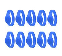 Polsino RFID 10 pezzi, braccialetto in silicone RFID (Blu) | Opzioni multicolori della carta d'identità IP68 125 Khz per il controllo dell'accesso alla sala sauna della piscina