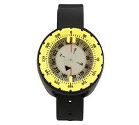 Polso immergebile bussola impermeabile subacquea luminosa leggera magneta forte 50m orologio bilanciato per immersioni subacquee da pesca addominali addominali di pesca addominali (Giallo)