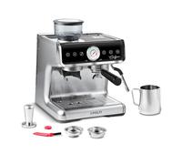 Polti Coffea G50S, Macchina da Caffè con Macina Grani Integrato, per Espresso e Cappuccino, 30 Livelli di Macinatura, Steamymilk Professionale per Montare il Latte, Argento