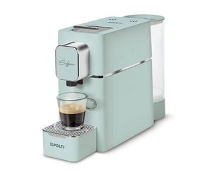 Polti coffea s15 macchina per caffè espresso a cialde, pratica elegante e compatta, colore verde, temperatura caffè regolabile