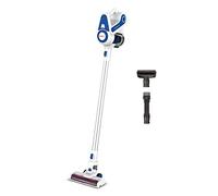 Polti Forzaspira Slim SR90B, Scopa Elettrica Senza Filo Ricaricabile, 2 Funzioni Aspirapolvere e Aspira Briciole, Tecnologia Ciclonica, Fino a 40 Minuti di Autonomia, Vertical Parking, Bianco e Blu
