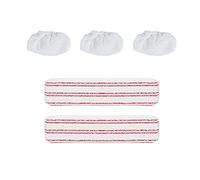 Polti PAEU0324 Kit 2 Panni in Microfibra e 3 Cuffie compatibili con i Modelli di Vaporetto serie Pro, Classic e Eco Pro