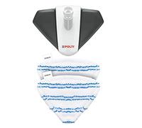 Polti PAEU0400 Spazzola Triangolare con 2 Panni in Microfibra, Compatibile con Polti Vaporetto Style, Ideale per Pulire Superfici Piane