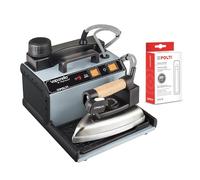 Polti Vaporella 2H Pro Kalstop, Ferro da Stiro a Vapore con Caldaia e Tappo di Sicurezza, Pressione 3 Bar, Potenza 175 W, Grigio e Nero, 20 Fiale di Kalstop Anti Calcare Incluse