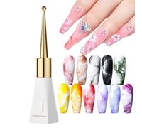 Polto Per Unghie In Gel Di Fioritura Da 10 Ml - Gel Di Fiori Limpidi A LED UV Plack Per L'uso Del Salone | Effetto Di Diffusione Di Varnish FORS | Inchiodare La Pittura Arte Arte Fai -da -te Disegni D