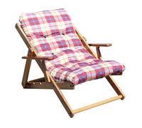 Poltrona 3 Posizioni Relax Orso con Cuscino Cotone Legno Rosso DecHome