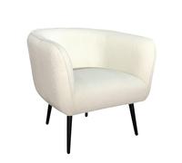 Poltrona 76x70x68h cm Avril Bianco Bouclè