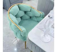 Poltrona a pozzetto con gambe in metallo dorato, poltrona moderna per il tempo libero per soggiorno, bar e toeletta - Design carino per interni eleganti