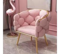 Poltrona a pozzetto con gambe in metallo dorato, poltrona moderna per il tempo libero per soggiorno, bar e toeletta - Design carino per interni eleganti