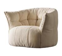 Poltrona a sacco, comodo divano a sacco con supporto per la schiena, poltrona a sacco in ciniglia per adulti e bambini, divano a pavimento imbottito per soggiorno, camera da letto(White)