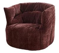 Poltrona a sacco, comodo divano a sacco con supporto per la schiena, poltrona a sacco in ciniglia per adulti e bambini, divano a pavimento imbottito per soggiorno, camera da letto(Red)