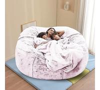 Poltrona a sacco di lusso in finta pelliccia per adulti, non necessita di imbottitura, comoda sedia da salotto per decorare il soggiorno, soffice pouf per il massimo comfort