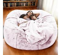 Poltrona a sacco gigante in velluto per adulti, morbida, confortevole e senza imbottitura, perfetta per lettura, soggiorno e camera da letto, grande, rotonda (150 x 75 cm)