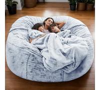 Poltrona a sacco gigante in velluto per adulti, morbida e confortevole, rotonda, senza imbottitura, perfetta per soggiorno e camera da letto, 180 x 90 cm