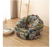 Poltrona a sacco in stile etnico da pavimento, alla moda, con fodera rimovibile, divano letto singolo reclinabile per camera da letto, pouf con imbottitura per interni ed esterni, morbido tatami, blu