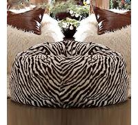 Poltrona a sacco per adulti di alta qualità, fodera senza imbottitura in lussuosa pelliccia di coniglio, morbida pelle e pile di cashmere, elegante decorazione per la casa, divano futon