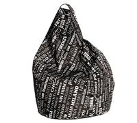 Poltrona a Sacco Pouf in Poliestere Big City Nero Avalli